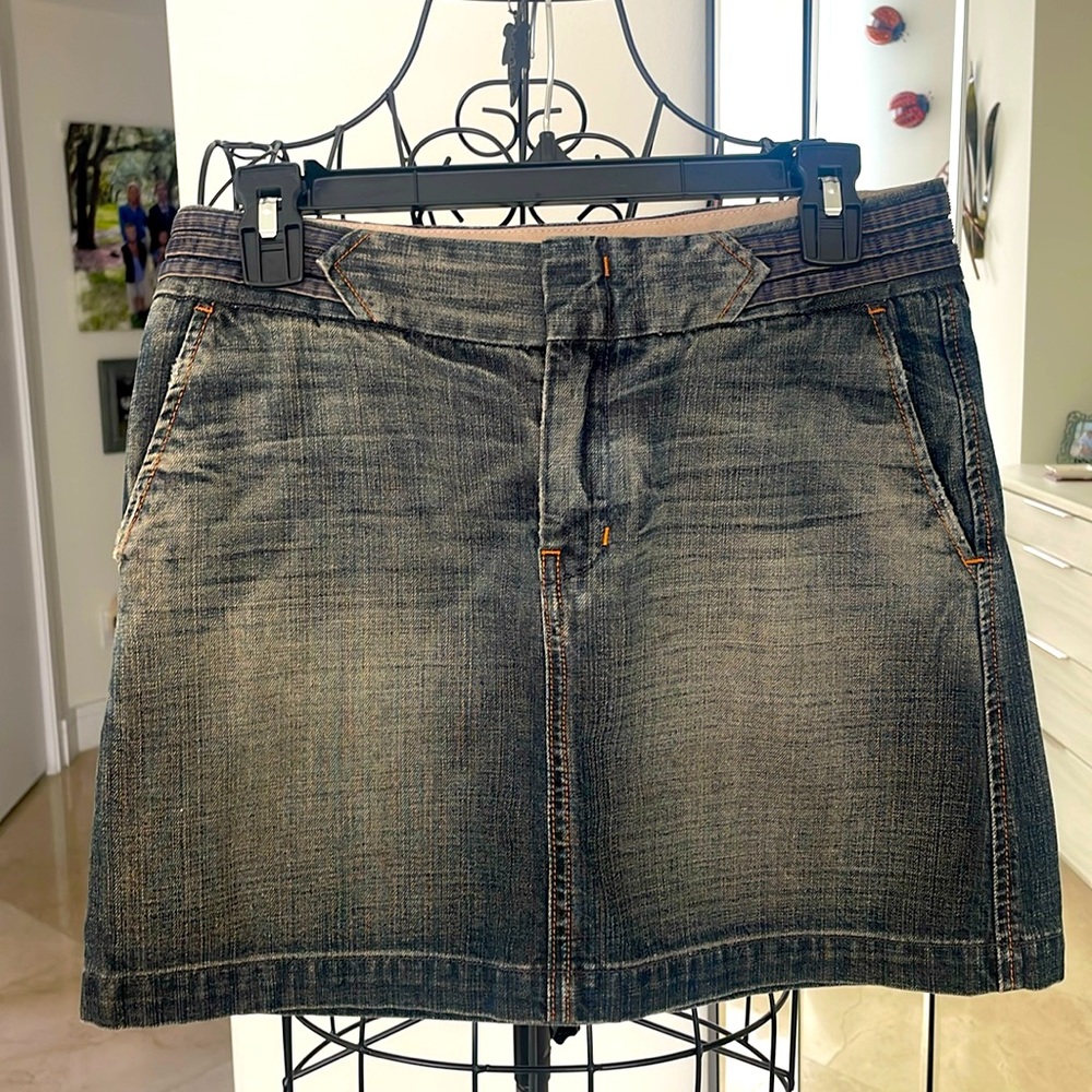 “7” DENIM MINISKIRT